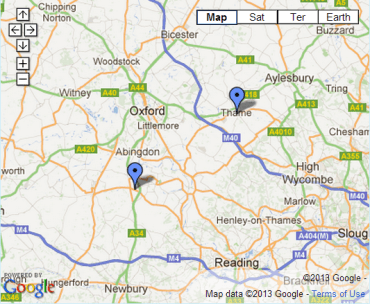 Harwell Electrician - Thame Electrician Location Map